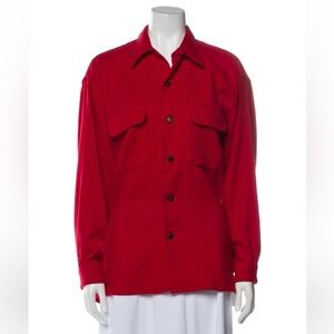 Equipment Utility Button-Up Shirt/Jacket M Red